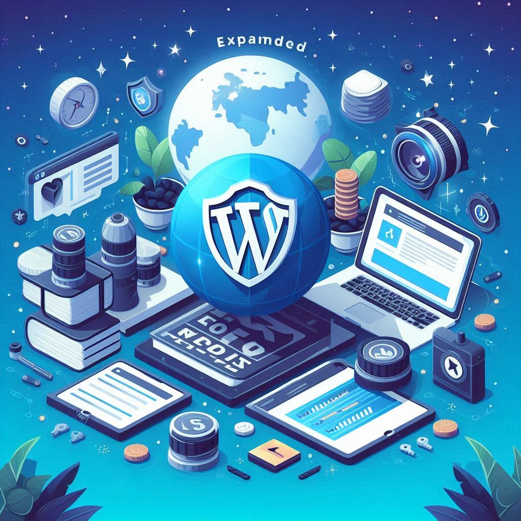 earth with wordpress shield